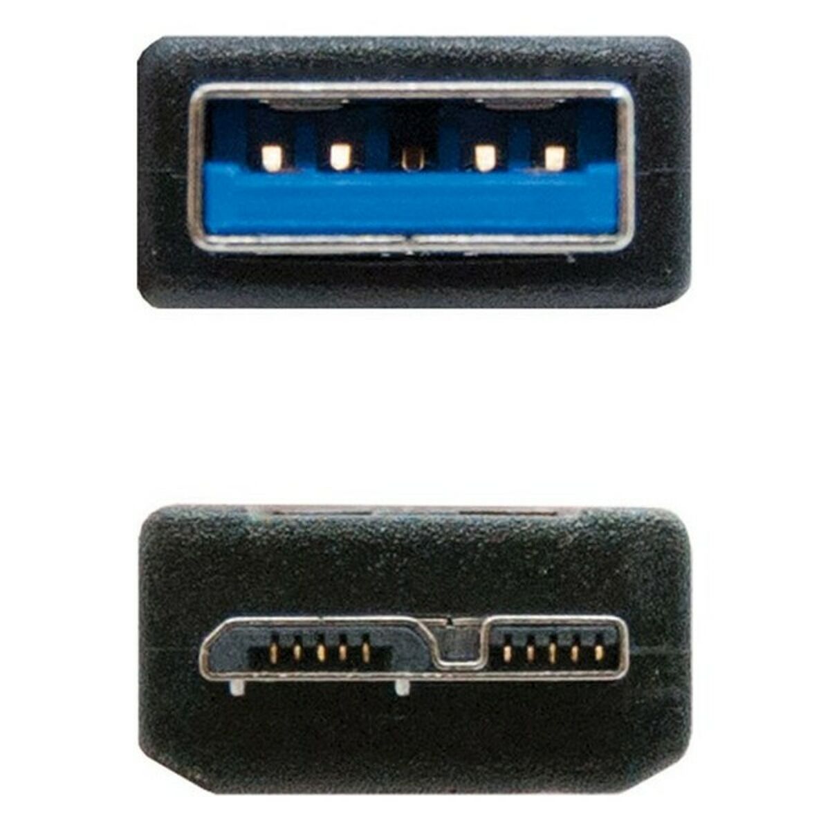 USB 3.0 A till Micro USB B Kabel NANOCABLE 10.01.110-BK
